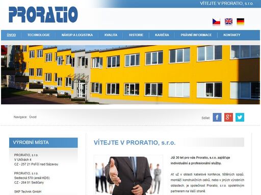 již více než 20 let zajišťuje proratio, s.r.o. individuální a profesionální služby.