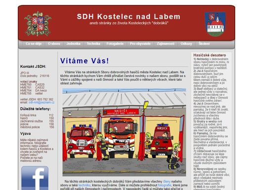 webová prezentace sdh kostelec nad labem#