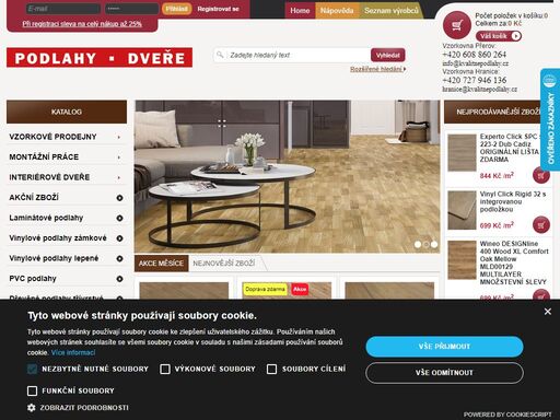 specializovaný prodej podlahových krytin- laminátové podlahy - egger ( classic / classic aqua+ / kingsize / large ) egger design+ / quick step / impressive / classic/ eligna / tarkett / kronoflooring / timber top / par-ky / - pvc krytiny - forbo novilon / nova / viva / forbo novilux / gerflor ( texline, hqr , home comfort ) ivc ( greenline / whiteline / solid 270) / tarkett ( design , supreme plus , jupiter , java) / beaulieu / ivc - přírodní linoleum - forbo marmoleum home / marmoleum click / tarkett - veneto xf - vinylové podlahy - fatra rs-click fatraclick / fatra click /  wineo / gerflor top silence / gerflor creation 55 click / creation 55 lock / creation /  thermofix / fatra imperio / style floor / primero / grand floor / experto click / design art / fatraclick / kingfloor  floorvinyl - korkové podlahy- doplňky podlah - soklové lišty / prexa / slk 50 döllken/ mdf / kp40 / soklové lišty egger / bolta lišta/ přechodové lišty, podložky pod podlahy / pe folie / hobra / mirelon / tiros / tuplex / - podlahářská chemie - lepidla, tmely a stěrky ceresit / mapei / umělá tráva blackburn / blackburn nopky / xtrafloor