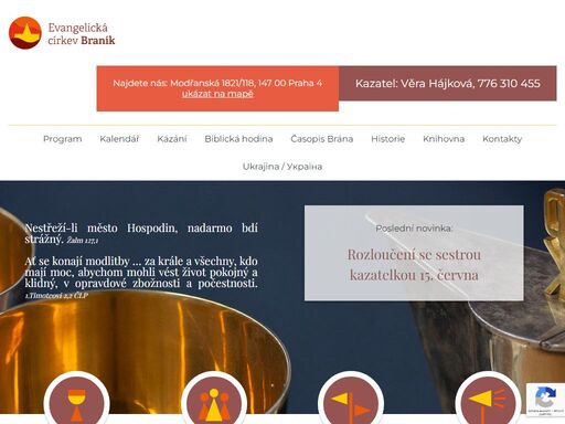 evangelická církev braník…