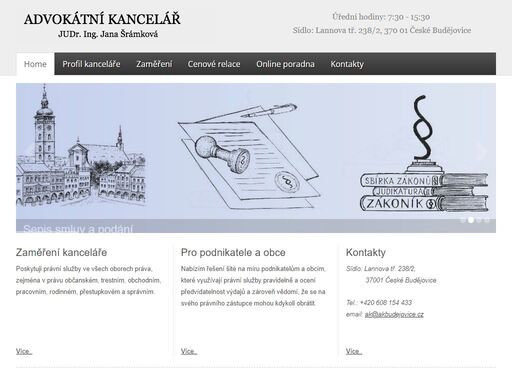 advokátní kancelář judr. mileny kudějové a judr. ing. jany šrámkové poskytuje právní služby ve všech oborech práva, zejména v právu občanském, obchodním, trestním, pracovním, rodinném, přestupkovém a správním.