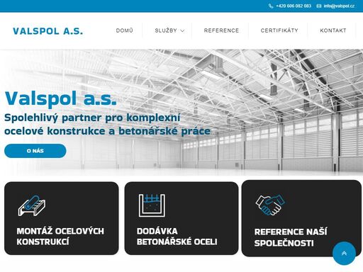        valspol a.s. je stabilní a dynamicky se rozvíjející společnost, která působí na trhu již více než 20 let. jsme hrdí na naši dlouholetou tradici a odborné zkušenosti, které nám umožňují poskytovat špičkové služby v oblasti…