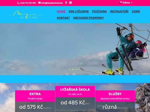 v lyžařské škole my ski school vás lyžovat naučíme. naše výuka probíhá v krkonošském skiareálu harrachov.