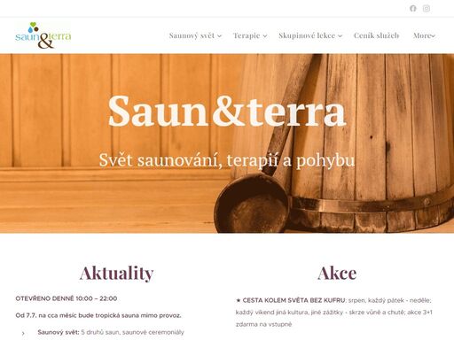 saun&terra neboli svět saunování, terapií a pohybu v poděbradech je profesionální wellness a terapeutické centrum.