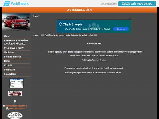 levně, rychle a kvalitně. autoškola dan v brně a tišnově