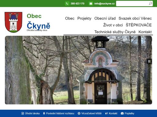 oficiální web obce čkyně