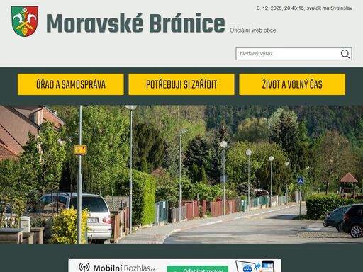 moravské bránice oficiální stránky obce moravské bránice