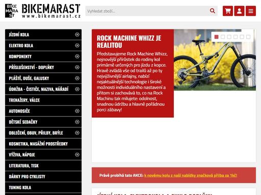 odborný cyklistický e-shop, kamenná prodejna, specializovaný servis jízdních kol
