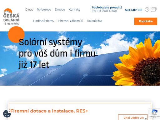 fotovoltaické elektrárny a solární systémy pro dům a firmu. férově a spolehlivě od roku 2009. garance dotace. projekt i administrativu vyřešíme za vás.