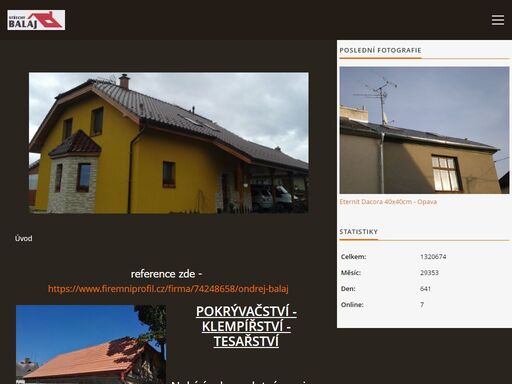 pokrývačství, klempířství, tesařství