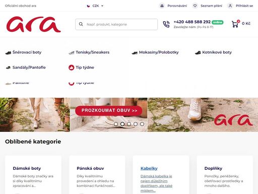 ara - obuv, která vám sedne. ara - obuv té nejvyšší kvality.
