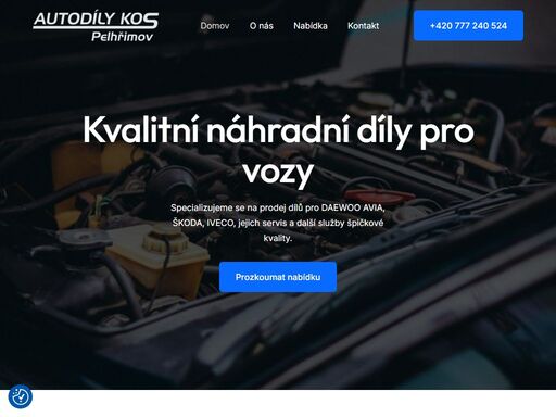 kvalitní autodíly, oprava aut a díly na avie