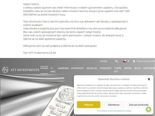 chraňte hodnotu svých peněz. att investments nabízí: investiční zlato, stříbro, platinu, zlaté a stříbrné mince, rubíny, diamanty, šperky a hodinky.