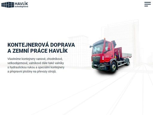 kontejnerová doprava brno. zemní práce.