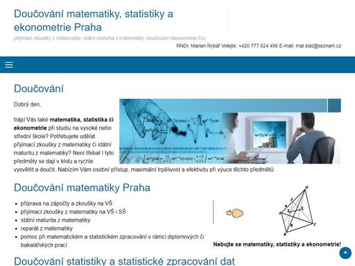 doučování matematiky, statistiky a ekonometrie v praze pro čzu, vše a další vš i sš
