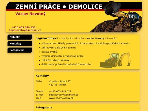 zemní práce - demolice - václav novotný