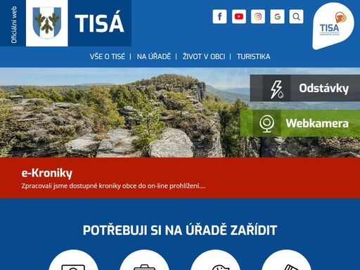 oficiální stránky obce tisá: historie a současnost, turistika, občan na úřadě, služby v obci, fotovideo