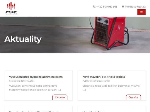 spolehlivý partner v oblasti
technického vysoušení od roku 2005 služby reference   

2005 

rok
založení  

3000 

spokojených
zákazníků  

3000 

ukončených
zakázek    

vysoušení podlah po zatečení  

vysoušení zdiva po zatečení  

vysoušení podlah před pokládkou  

vysoušení stropů a podhledů       

o společnosti 

primárně se zabýváme vysoušením různých