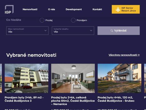 více než 25 let zkušeností. jsme realitní a developerská společnost, která nabízí kompletní servis a poradenství. pomáháme vám využít příležitosti na trhu. prodej | pronájem | poradenství | development