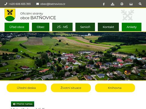 oficiální stránky obce batňovice