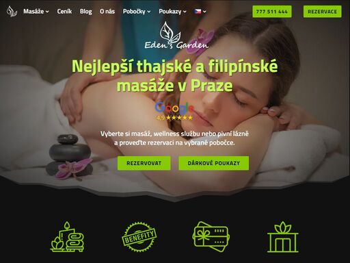 navštivte eden's garden v praze pro thajské a filipinské masáže. kvalifikovaní terapeuti vám pomohou cítit se lépe ještě dnes. objednejte se nyní!