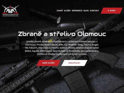 prodej veškerého druhu zbraní, střeliva, optiky a příslušenství olomouc - kamenná prodejna i e-shop, včetně prostředků pro sebeobranu, nožů a taktické výstroje i vybavení
