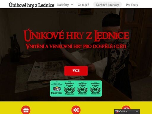 únikové hry z lednice vás uvězní v žaláři, budete hledat poklad, či kámen mudrců. vnitřní i venkovní únikové hry pro dvojice i velké skupiny.