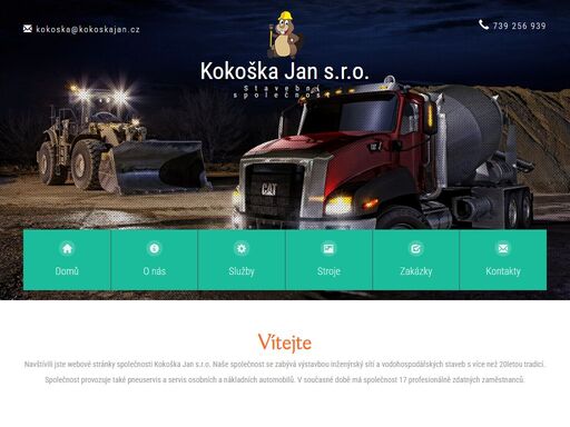 kokoška jan s.r.o. stavební firma v libochovicích. věnujeme se servisu automobilů, pneuservisu a inženýrským sítím a vodohospodářským stavbám. 