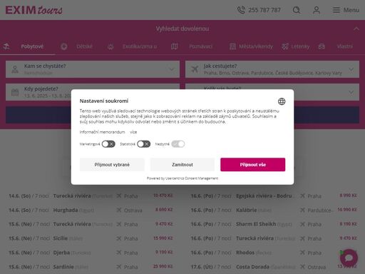 zájezdy do celého světa za super ceny pro rodiny, páry i seniory. kvalitní hotely u moře, v exotice, poznávačky. užijte si dovolenou pod křídly nejsilnější ck.