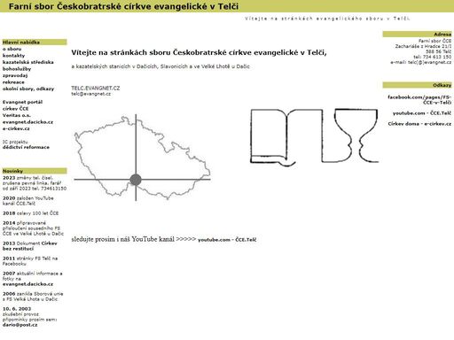 stránky rarního sboru čce v telči