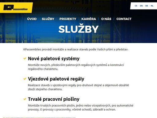 montáže regálů s precizním přístupem