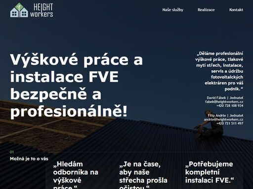 výškové práce a montáž solárních panelů v brně a okolí. spolehlivost ve výškách, efektivita v energetice. kontaktujte nás pro konzultaci.