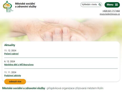 poskytujeme tyto sociální služby: domov pro seniory (nad zastávkou 64 a slovenská 984) a terénní pečovatelskou službu.