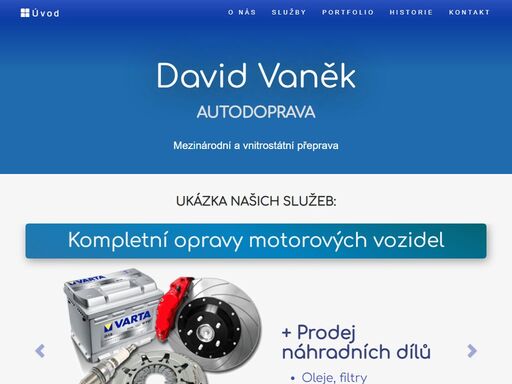 infostránka, automobilový průmysl
