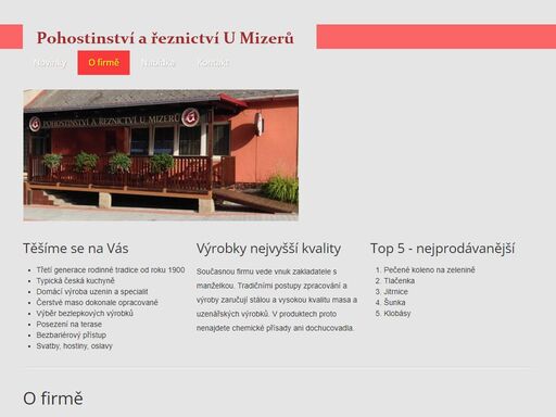 tradiční řeznictví bez chemie a dochucovadel. zabijačkové hody každý týden, bezbariérový přístup.