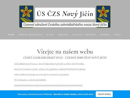 český zahrádkářský svaz - územní sdružení nový jičín