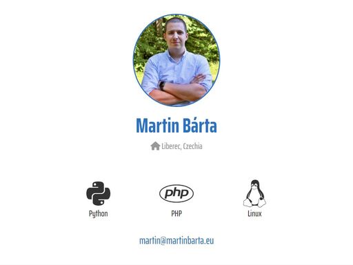 python & php developer. linux server administrator. liberec, czechia