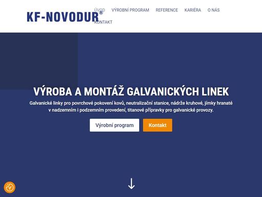 galvanické linky, neutralizační stanice, manipulátory.