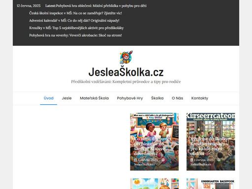 předškolní vzdělávání od a do z. jesle, školky, pohybové hry pro děti. objevte expertní rady a tipy pro rozvoj vašeho dítěte na jesleaškolka.cz.