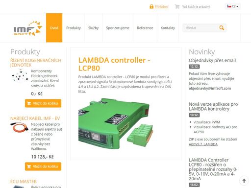 imfsoft, s.r.o. se zabývá vývojem elektronických zapalování, řídicích jednotek, hardware a software na zakázku.