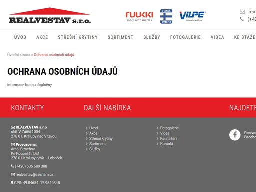 ocelové střešní a okapové systémy, střešní krytiny - realvestav s.r.o.
