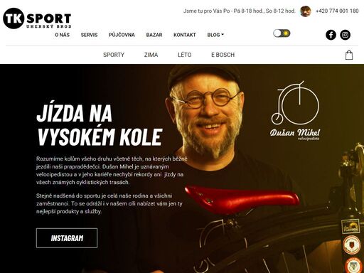 jsme průkopníci v prodeji sportovního vybavení, zimního i letního. neváhejte nás navštívit v uherském brodě.