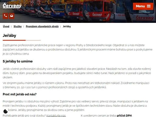 nabízíme pronájem autojeřábů, stavební práce, zemní práce a výkopy, demolice a další služby. máme vlastní stavební stroje. objednejte si naše profesionální služby. 