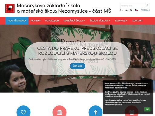 webová prezentace mateřské školy nezamyslice. mš je odloučené pracoviště masarykovy základní školy a mateřské školy nezamyslice