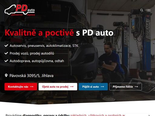 poskytujeme autoservis nákladních, užitkových a osobních automobilů všech typů a značek v jihlavě. stk, pneuservis, servis klimatizace. autodoprava.