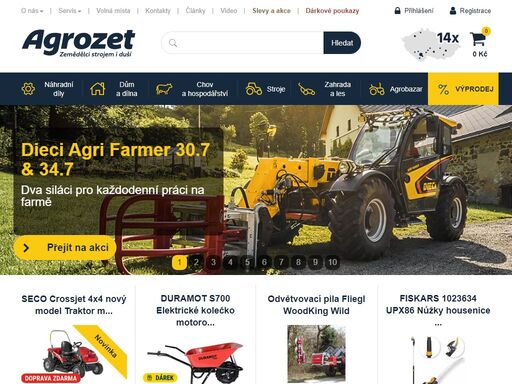 prodejce zemědělské techniky značek zetor, john deere, pöttinger apod. eshop nabízí skladem tisíce náhradních dílů a potřeb pro zemědělství.