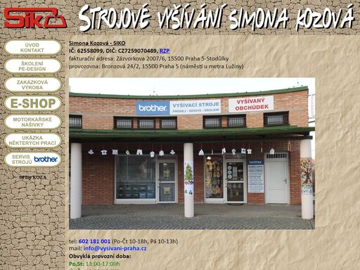 strojové vyšívání simona kozová-siko, praha 5 - vyšívané oděvy, motorkářské nášivky, zakázková výroba