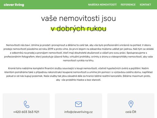 pomáháme našim zákazníkům v oblasti bydlení a to od a do z. ke každému případu přistupujeme s respektem a pokorou a našim cílem je vždy spokojený klient. právě proto naprostá většina případů, kterými se zabýváme, plyne z doporučení našich zákazníků vůči jejich přátelům a rodině.
