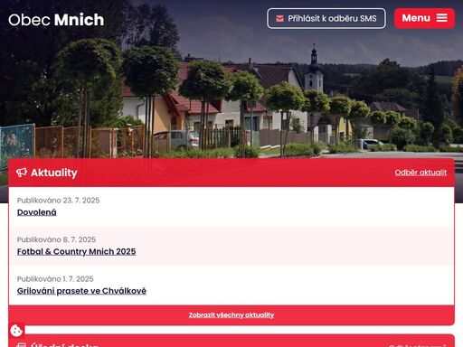 obec mnich leží v okrese pelhřimov. přidružené části jsou chválkov, mirotín, rutov a dvořiště.