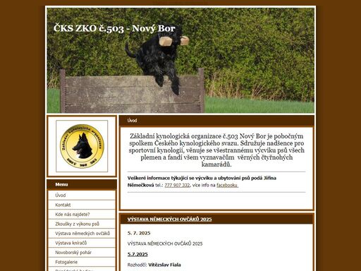 základní kynologická organizace č.503 nový bor je pobočným spolkem českého kynologického svazu. sdružuje nadšence pro sportovní kynologii, věnuje se všestrannému výcviku psů všech plemen a fandí všem vyznavačům  věrných čtyřnohých kamarádů.